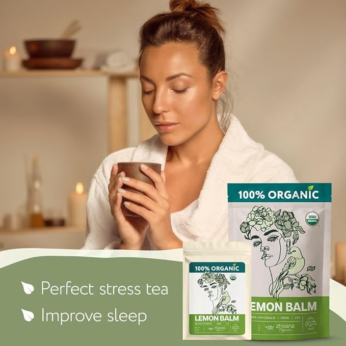 Super Value Pack 5 LB - Organic Lemon Balm Tea - Melissa Officinalis - Improve Sleep, Support Digestion, Lower Stress Levels