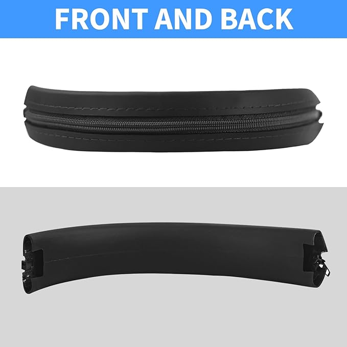 Adhiper Silicone Sweat Headband Cover for Beats Studio Pro & Studio 3 Headphones, Silicone Cover Headphone Cover Accessories for Bose QuietComfort Ultra Headphone, Washable & Sweatproof - Black