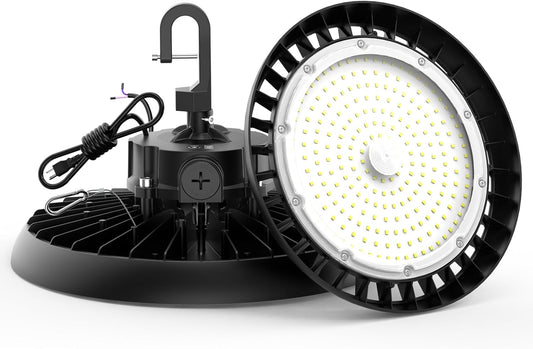 High Bay Lights LED UFO Light 240W LED Shop Lights 6000K IP65 Commercial Bay Lighting Fixture 43200 LM Super Bright, 5ft Cable Plug & Play for Warehouse Factory Garage Workshop Barn 1 Pack