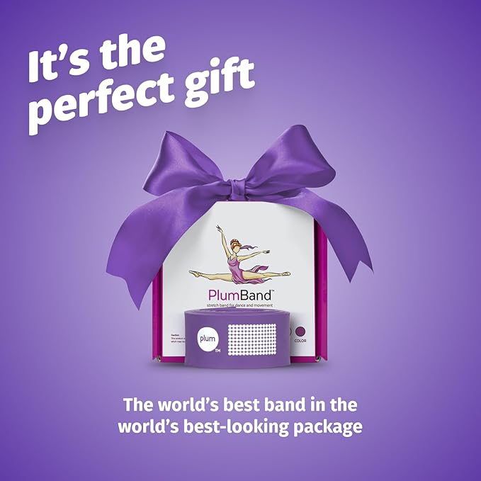 The PlumBand Stretch Band for Dance and Ballet – Premium Gift-Ready Package - Sizes for Kids & Adults – Improve Your Splits, Flexibility and Strength with Stretching