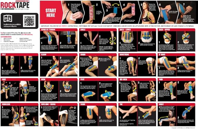 RockTape Original 2-Inch Water-Resistant Kinesiology Tape