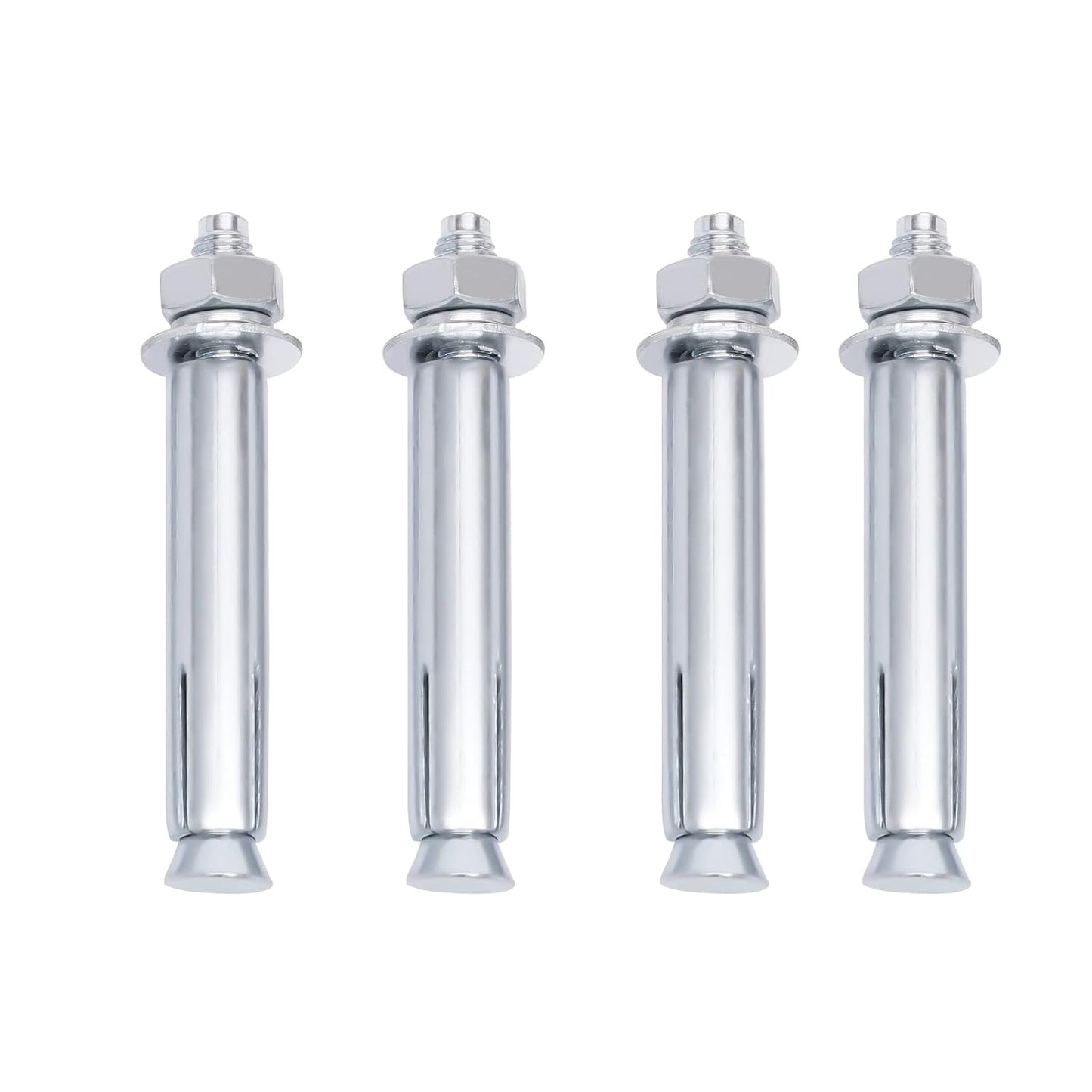 Safety Bollard Post 60'' Height Bollard Post Yellow Steel Pipe Parking Barrier with 4 Anchor Bolts for Driveway Traffic Control, Garage & Parking Lot (1, 60'' H x 4.5'' D)