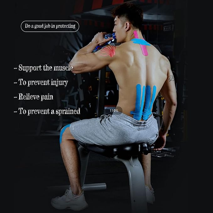 Kinesiology Tape -<3 Rolls>-Elastic Kinesiology Athletic Tape for Joints Support & Muscle Pain Relief-<16.4ft /Roll>-Cotton Waterproof K Tape Latex Free, Breathable Perfect for Any Activity(Pink）