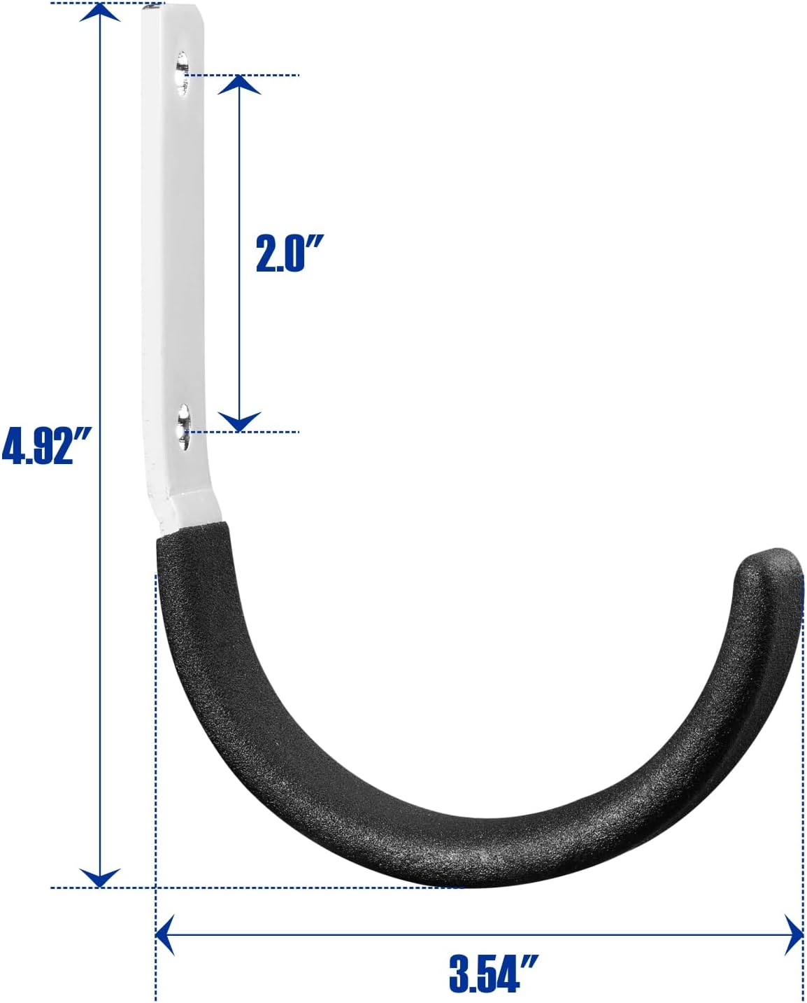 Heavy Duty Steel Garage Hooks,Garage Storage Utility Hooks,Heavy Duty Garage Garden Tool Organizer,Steel Wall Mount Hooks, Garden Hose Hanger, Small U Hooks (Black 8 Pack)