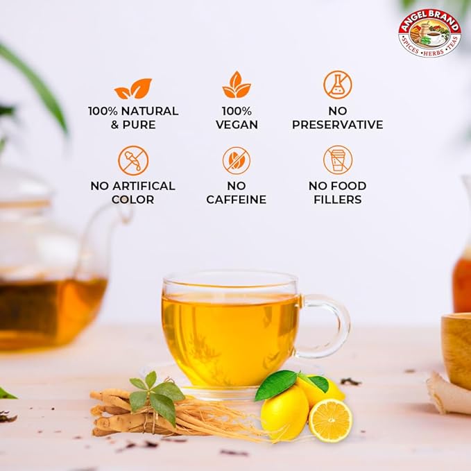 Angel Brand Green Tea with Ginseng Tea Bags 25 – Pack of 3 – Energizing & Antioxidant-Rich Herbal Blend & Ginseng Root - Balanced Flavor & Rich Nutrients With Health Benefits