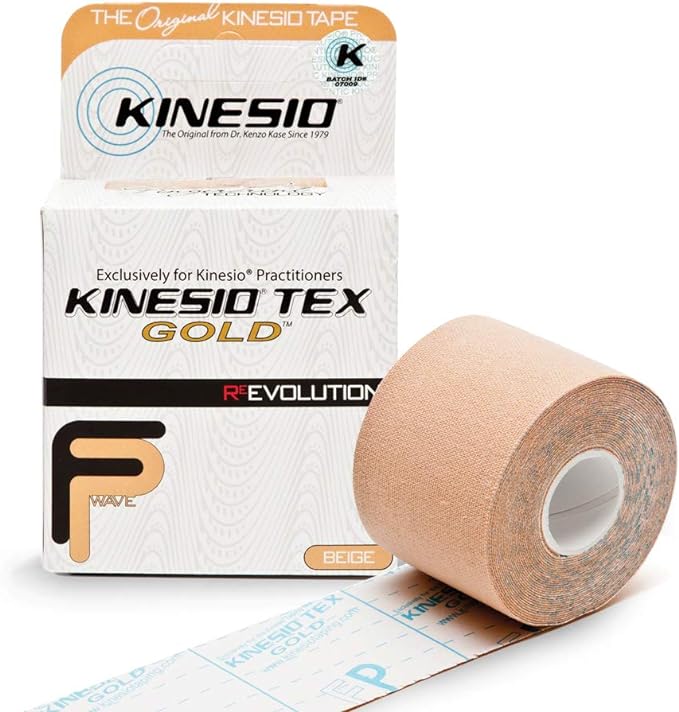 Kinesio Taping - Elastic Therapeutic Athletic Tape Tex Gold FP - Beige - 1in x 5m Roll