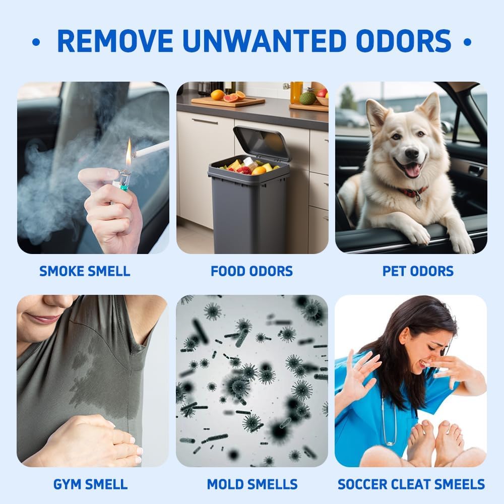 Glodway Whole Car Air Refresher Spray,Odor Eliminator Eliminates Strong Vehicle Odors,Lemon Scent-6 Ounce Spray Bottle (Plack of 3)