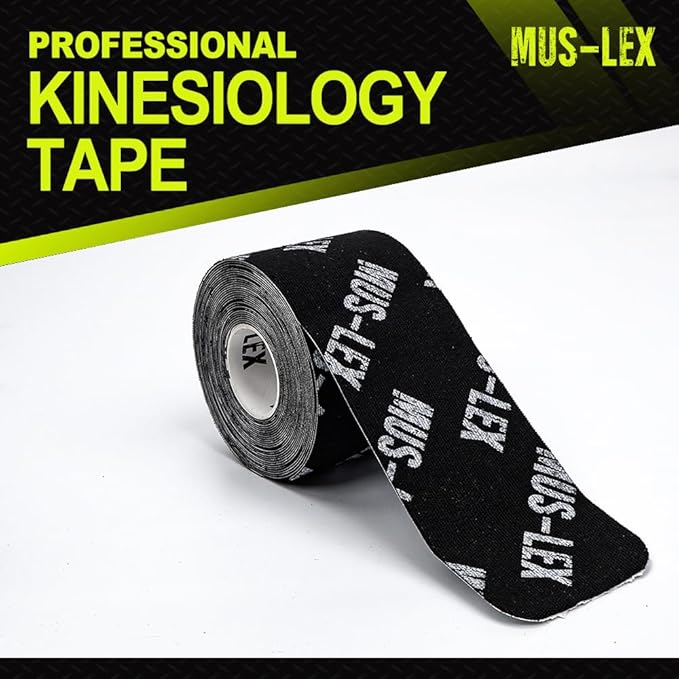 Kinesiology Tape – Waterproof Sports Tape for Pain Relief & Muscle Support | Strong Adhesive, Breathable, Latex-Free, 2in x 16ft Roll | Athletic & Recovery Tape for Knee, Shoulder, Back