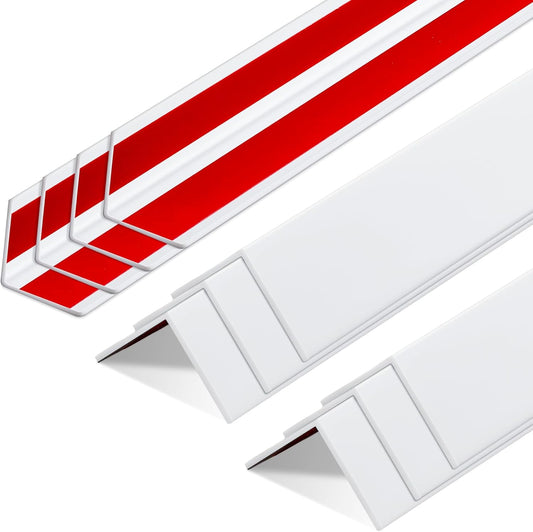 Sasylvia 10 Pcs Wall Corner Protector Guards, 1-1/8 x 36 Inches Self Adhesive Vinyl Corner Trim Molding, Avoid Scratching Scuffs, Ease Install & Cleaning for Door Countertop Furniture Protection