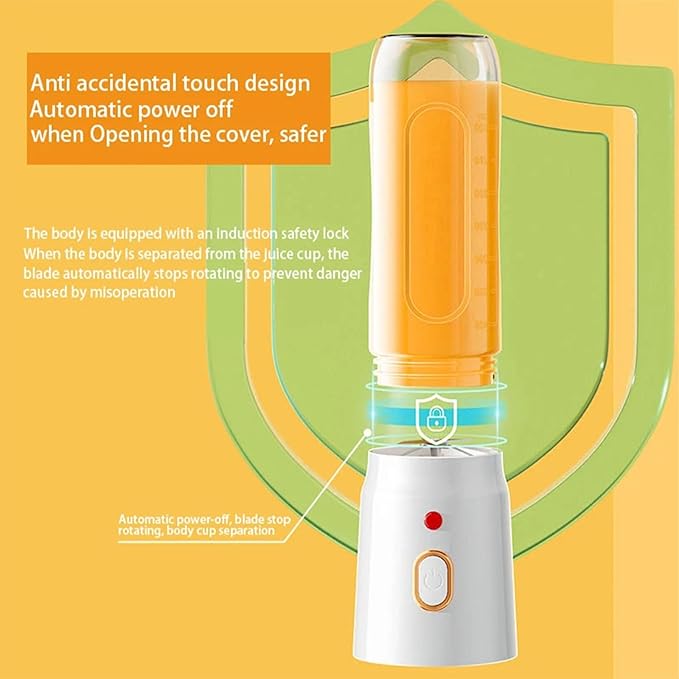 Personal Size Blender for Shakes and Smoothies,15.6 oz Portable Blender with 10 Blades and 2 cups,Rechargeable Mixers Fresh Fruit Juicers For Travel,Sports,Outing