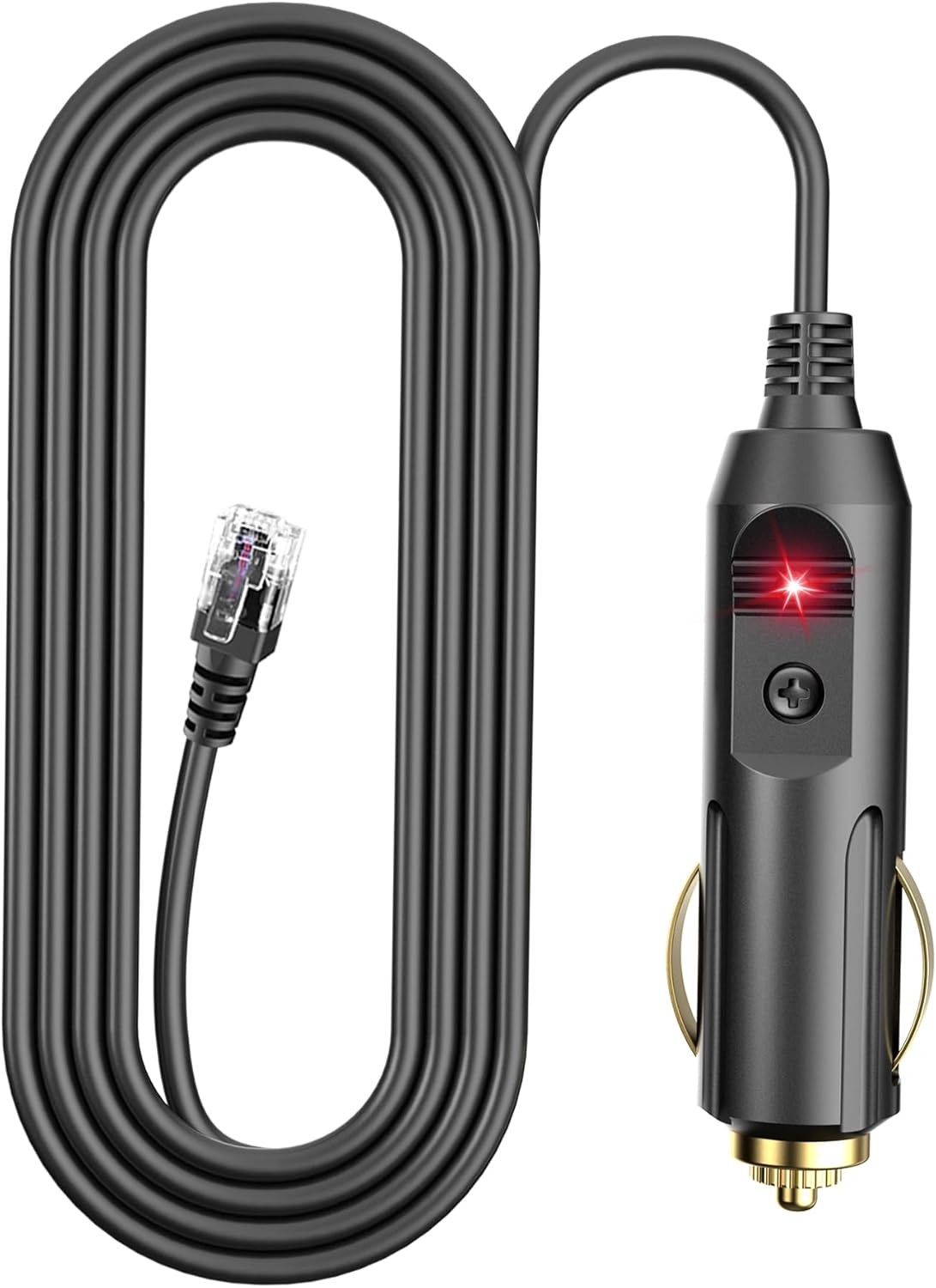 Radar Detector Power Cable Compatible with Escort Max 360 passport 9500ix Valentine One Radenso XP/SP Beltronics Pro RX65 DFR6 DFR7, Replacement Radar Detector Power Cord with RJ11 Ports 6.5ft