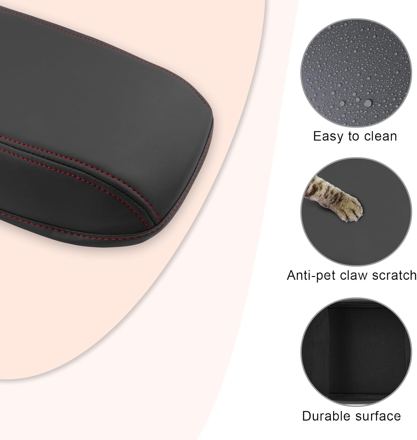 CDEFG for Volkswagen Golf R VW GTI Golf 8 MK8 2020-2025 Center Console Cover Armrest Box Cover for Golf R/GTI Golf8 Accessories Console Arm Rest Protector