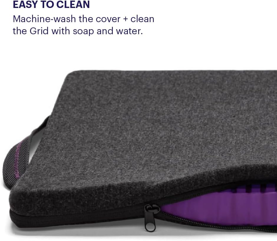 Purple Royal Seat Cushion - Seat Cushion for The Car Or Office Chair - Temperature Neutral Grid