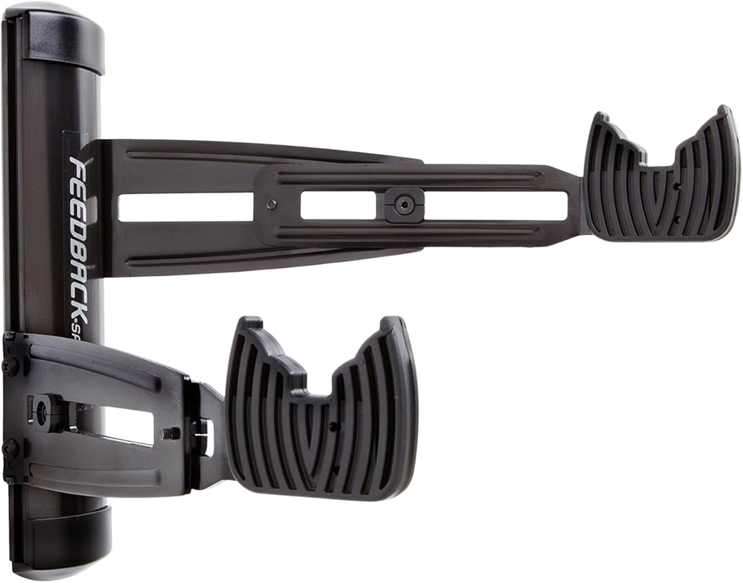 FEEDBACK SPORTS | Velo Wall Rack 2D Bike Storage | Bicycle Hangar Mount W/Adjustable Arms | Road, Gravel, Mountain Bike Compatible | For Garage, Apartment, Shed | Black