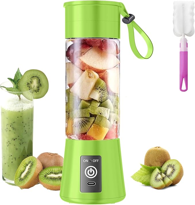 Personal Blender for Shakes and Smoothies - 2025 New Upgrade Cordless Portable Blender USB-C Rechargeable, 380Ml BAP Free Juice Cup, 6 Blades Freshly Squeezed for Picnic/Sprots, 20000Rpm/Min Speed