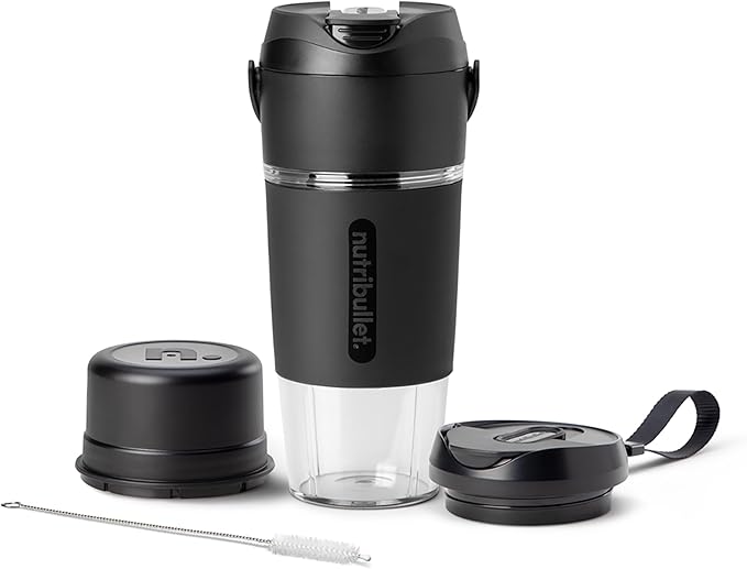 nutribullet Flip Portable Blender with Tritan Cup, Cordless, Black, NBPB10350