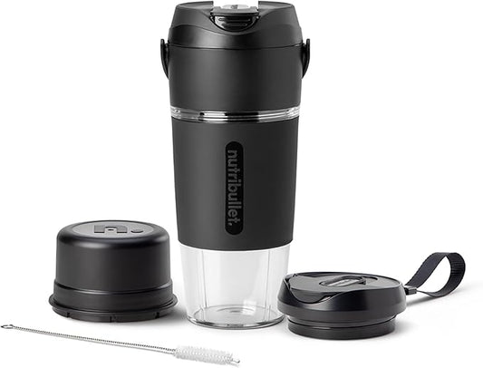 nutribullet Flip Portable Blender with Tritan Cup, Cordless, Black, NBPB10350