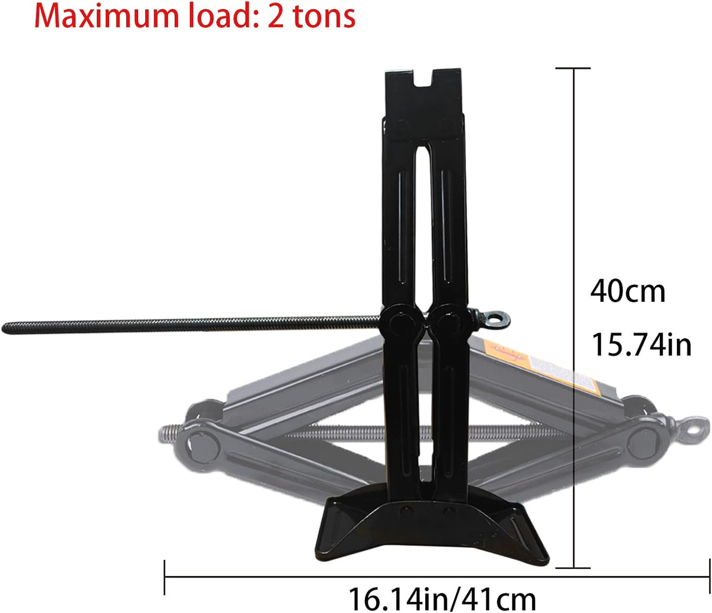 Scissor Car Jack, Scissor Jack with a Maximum Capacity of 2.0 Tons, Heavy Lifting Jack, Used for/SUV/MPV tire Repair and Replacement Tools, with Crank Handle (Hand Crank-2.0 tons)