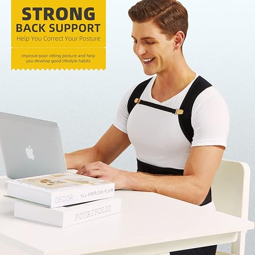 Upgraded Back Brace Posture Corrector for Men and Women - Relief for Neck, Back,and Shoulder Pain - Full Adjustable and Breathable Posture Back Brace - Improve Back Posture and Provide Lumbar Support