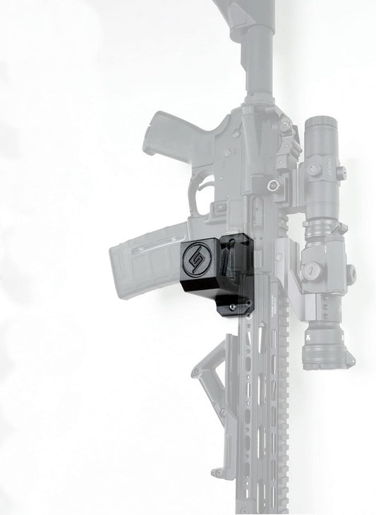 Spartan Mounts Locking .223/5.56 Rifle Mount Wall Display | Low Profile Floating Design Vertical and Horizontal Mounting Solution | Gun Room Safe Storage Organzation | Made in USA