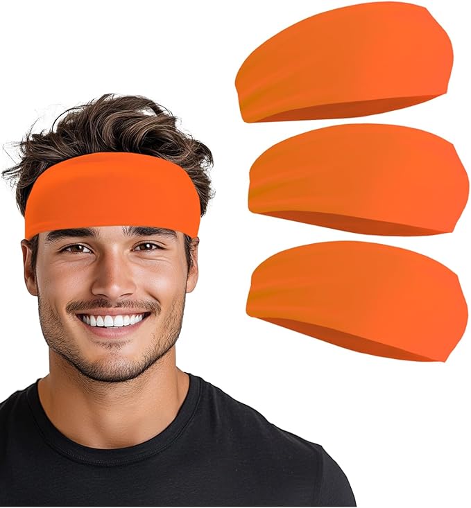 Headband for Men & Women, Sweat Wicking Sports Sweatband Headbands, Workout Running Training Yoga Basketball Hairband
