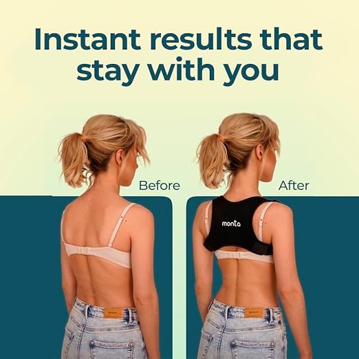 Ultimate Posture Corrector: Breathable, Comfortable Back and Shoulder Brace for Men and Women - Discreet Under-Clothes Design for Improved Posture and Neck Support