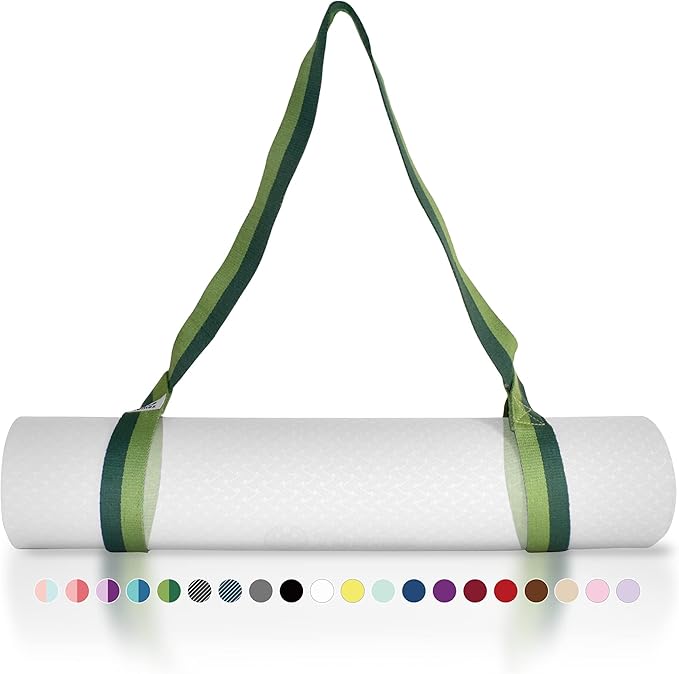 Tumaz Yoga Mat Strap [MAT NOT Included] (2 Sizes) with Extra Thick & Comfy Delicate Texture, Adjustable Yoga Mat Carrier