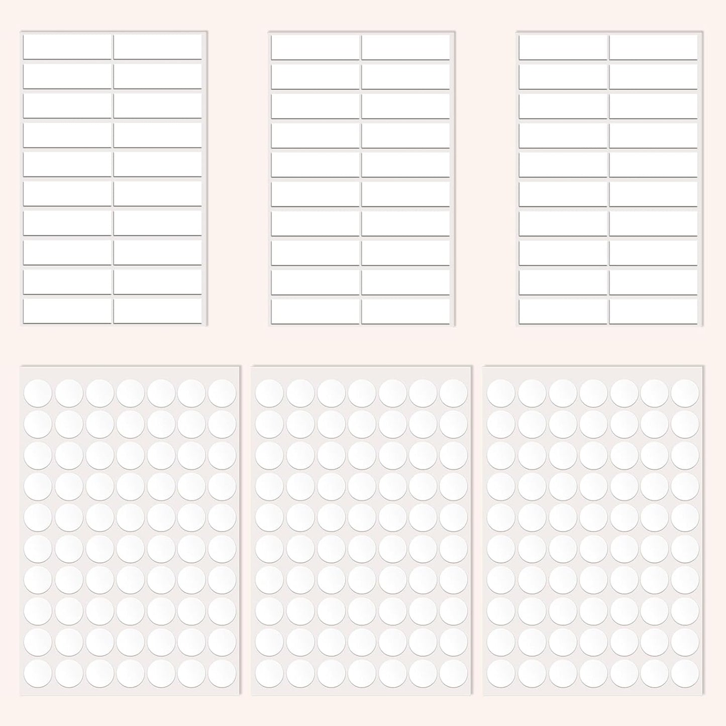 270pcs Double Sided Tape Wall Nano Sticky Dots Mounting Putty Two Sided Adhesive Strips Strong Sticky Tack No Traces - Crafts Poster Decoration Picture Hanging Crafting Party - 0.8" Round & Strips