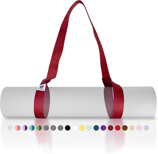 Tumaz Yoga Mat Strap [MAT NOT Included] (2 Sizes) with Extra Thick & Comfy Delicate Texture, Adjustable Yoga Mat Carrier