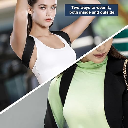 Posture Corrector for Women & Men, Adjustable & Breathable Upper Back Brace， Back Straightener Posture Corrector Support straightener, Providing Pain Relief from Lumbar