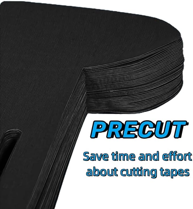 IEADEN Precut Kinesiology Tape for Knees, 10 Pcs - Knee Support & Stability, Knee Pain Relief Athletic Tape - Waterproof & Elastic, Breathable Hypoallergenic Latex-Free Tape, Black