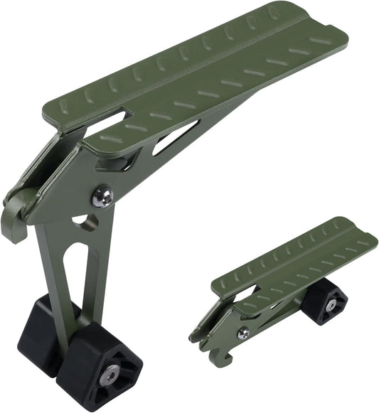 COWVIE Foldable Car Door Step Stand Pedal - Access to Vehicle's Top Roof Both Feet Stand Pedal Ladder for Most SUV Truck Dark Green