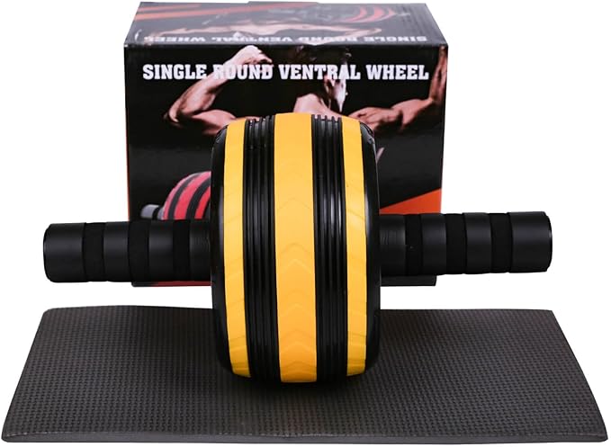 AB Wheel Roller, Exercise Abdominal Fitness Wheel, Work-out Strength-Training Roller, 11.2"W