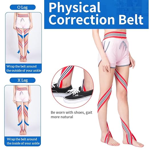 GHORTHOUD O/X Legs Correction Belt Legs Posture Corrector Band Unisex O/X Legs Bandage Lightweight Pediatric Straighten Belt for Men Women and Children（Large）