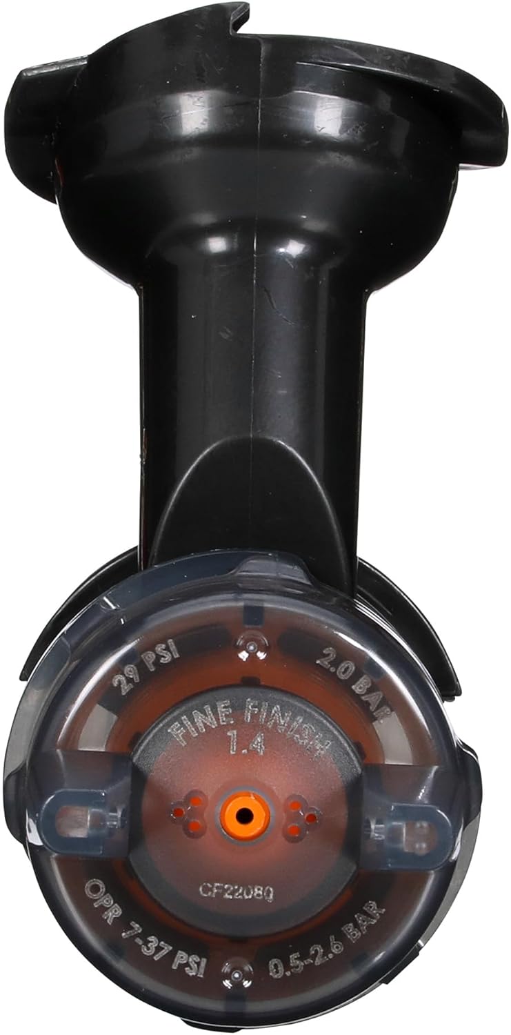 3M Performance Gravity Fine Finish (Compliant) Atomizing Head 26914, Orange, 1.4, Pack of 5, for Automotive Paint Application, High Viscosity, Clear Coat, Primer Spraying