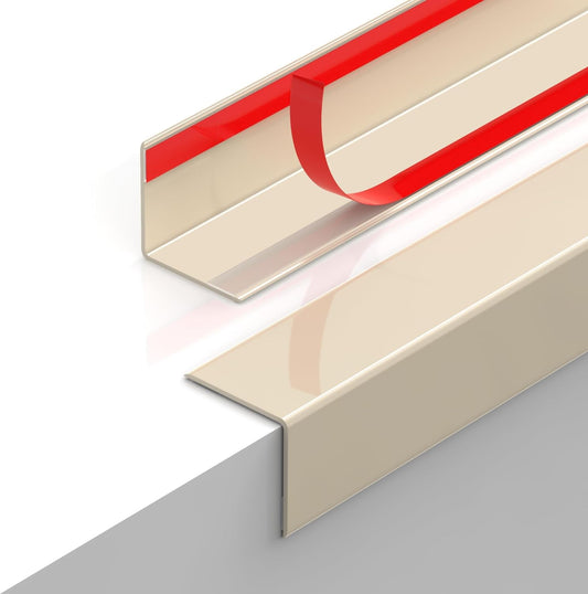 2PCS Wall Corner Protectors Guards - Self Adhesive Corner Protector & Corner Guards for Walls Edge Protection, Easy to Apply - No Tools Needed(Beige, 35.4"x1.18")