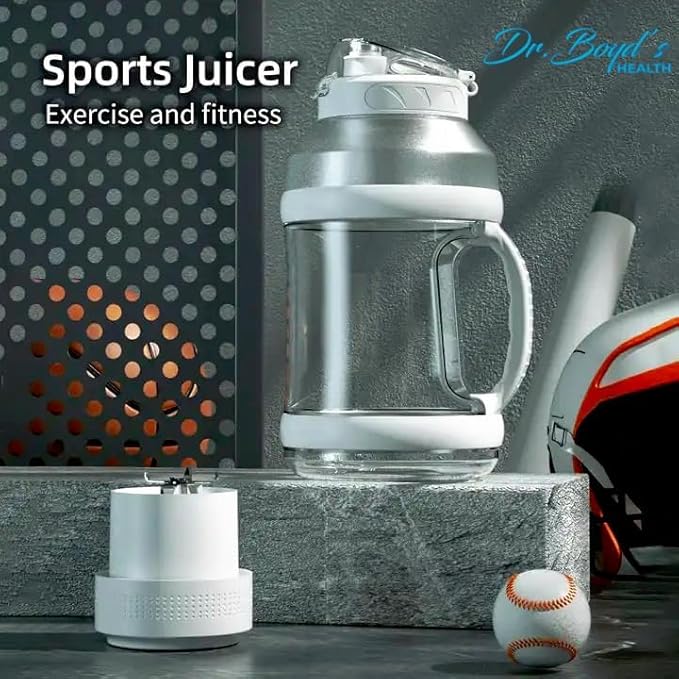 Dr.Boyd's Portable TEAM miXer 68oz Portable blender for Shakes, Smoothies Blended Drinks, Large Capacity, Type-C charging, Powerful Motor, BPA free, Stainless steel blades, Bulit in Safety Features