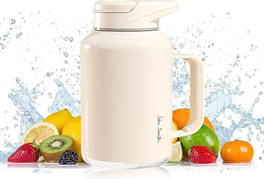 Portable Blender for Shakes and Smoothies 33oz High-Speed Portable Blender Rechargeable with Stainless Steel Straw BPA Free for Fruits and Veggies, White