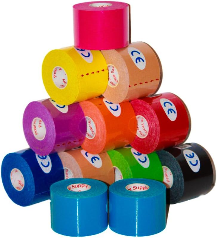 PreCut Kinesiology Tape – 20 Pre Cut 10" per Roll - 240 Total Strips - Elastic Athletic K Tape Precut Strips for Ankle, Knee, Shoulder, & Plantar Fasciitis Pain – 12 Pack Assorted