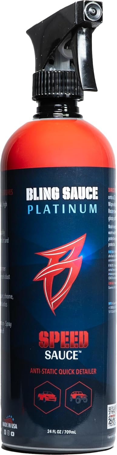 Platinum Speed Sauce, Anti-Static Quick Detail Spray for Cars, Trucks, SUVs, 24oz.