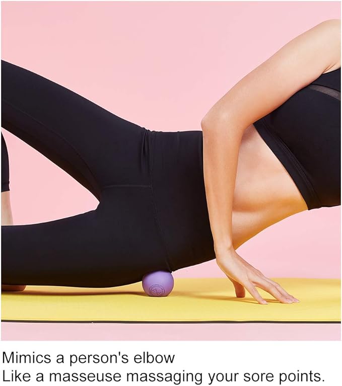 Massage Lacrosse Balls for Myofascial Release, SGS Certification, Massage Deep Tissue for Back and Shoulder, Trigger Point Therapy, Muscle Knots, Relieving Muscle Pain, Yoga Ball for Feet