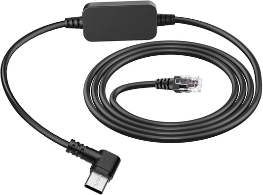 PD3.0 Radar Detector Cable, with Type-C to RJ11 Plug ,Replacement Radar Detectors Power Cable,for Escort Passport 9500i MAX360 Uniden R1 R3 DFR8 DFR9 Radenso XP Beltronics STI Radar Detector and more