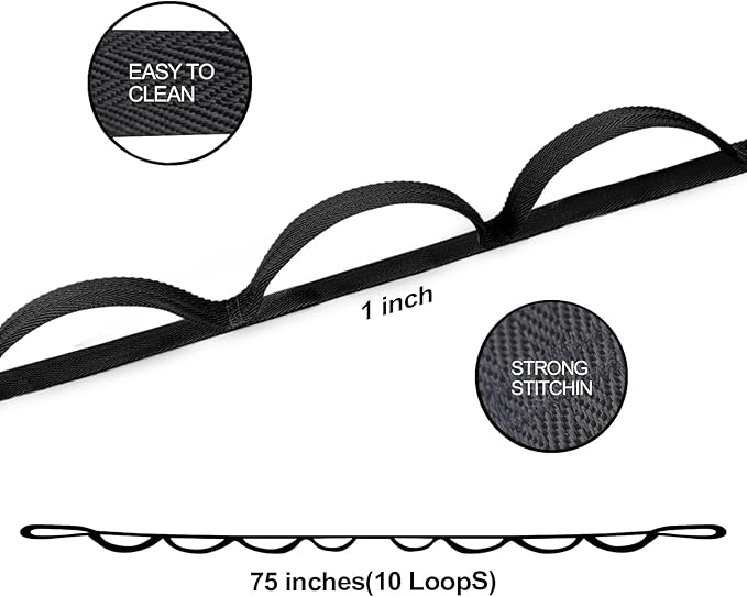 Premium Durable Stretch Straps with Loops, Stretching Strap for Physical Therapy, Multi-Loop Yoga Strap Fitness Exercise Strap for Yoga, Pilates, Dance, Flexibility&Exercise