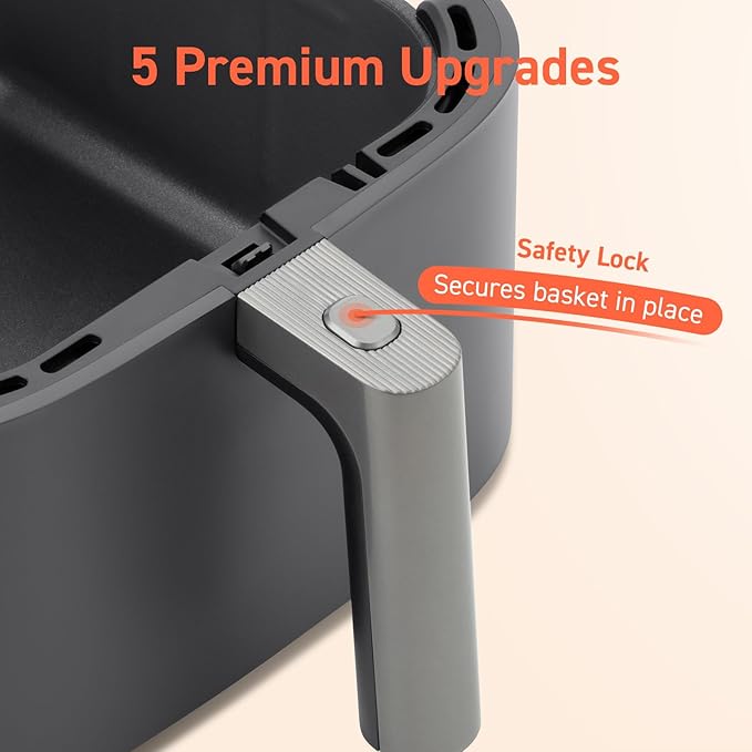 COSORI Air Fryer 9-in-1, Compact & Large 6-Qt, Fast Turbo Modes, 90–450°F Precise Heat for Even Results, Up to 95% Less Oil*, Roast, Bake, Dry, Reheat, Frozen, Broil, Proof, 120V, TurboBlaze, Ceramic