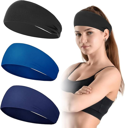 Sports Headbands for Women, Moisture Wicking Workout Headband, Stylish Comfortable and Stretchy Non Slip Headband, Sports, Yoga, Running Essentials for Women, Sweat Absorption and Quick Drying
