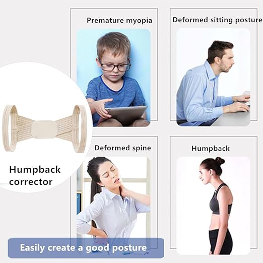 Posture Corrector for Women and Men,Breathable Hunchback Corrector,Adjustable Back Straightener Brace Suitable for Back,Shoulder and Spine Pain Relief（Beige，L）