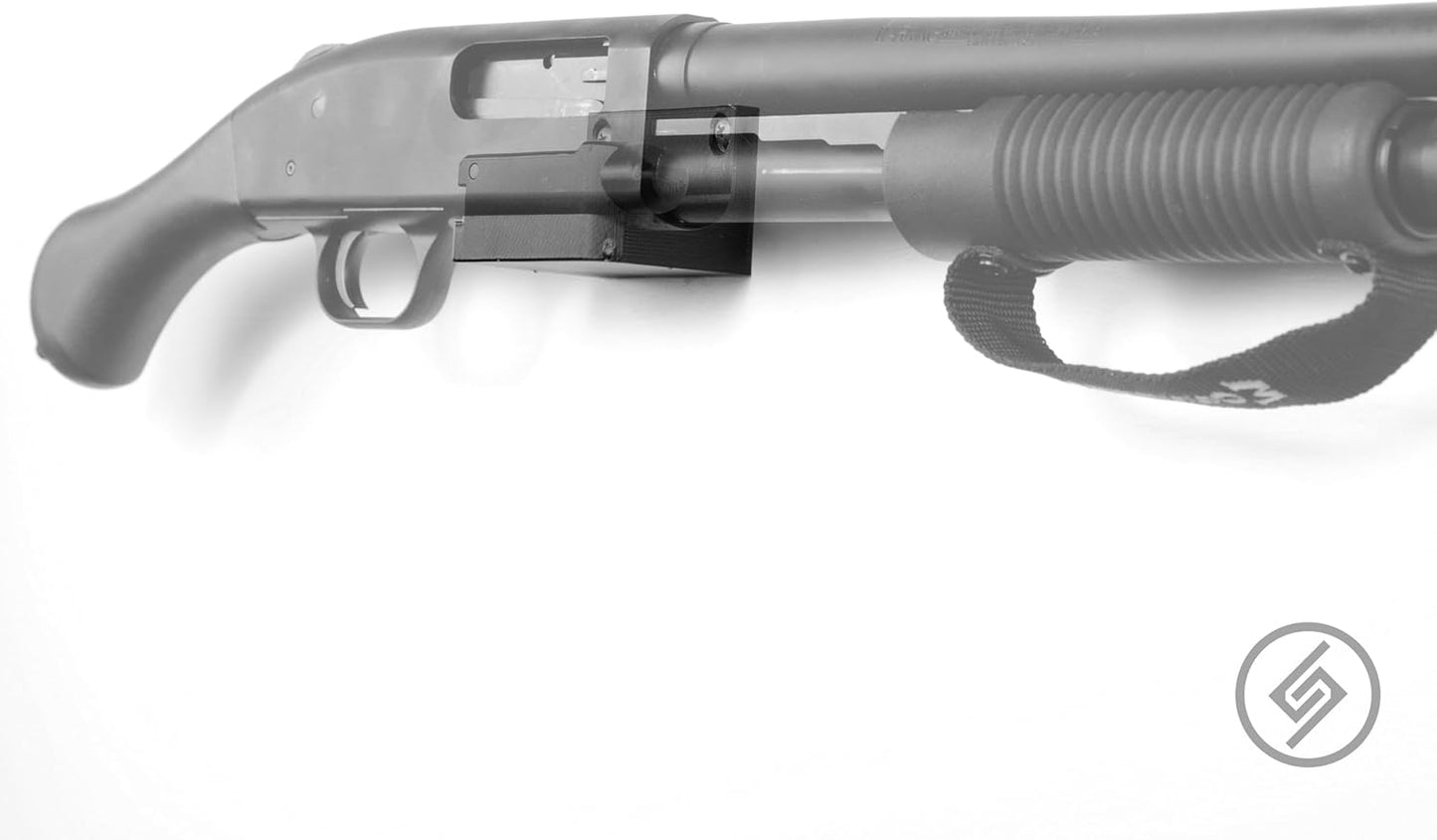Spartan Mount Compatible with Mossberg 88, 500, 590 Shotgun Display Storage Organization System | Unique Low Profile Design | Gun Safe Wall Room Mounting Solution (410-Gauge, Barrel Points Right)