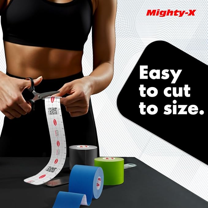 Waterproof Kinesiology Tape - [3 Rolls] - Kinetic Tape - Joints Support & Muscle Pain Relief - 16.4 ft Uncut Knee Tape + 50 Videos - Muscle Tape - Easy to Apply Shoulder Tape