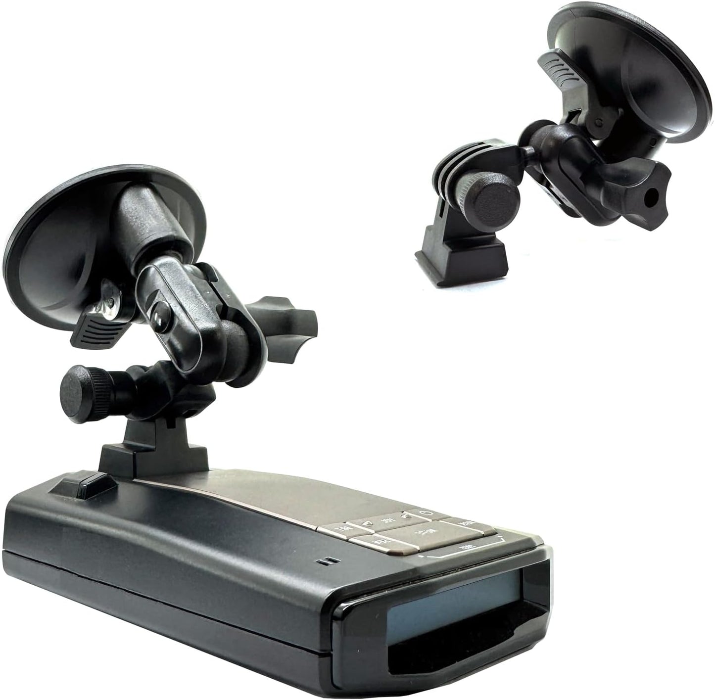 Ehnanced Dual Ball Joint Suction Cup w/Magnetic Cradle for Max 3 4 Max360C Max 360 IX IXc Redline EX GT360 DualPro RADi700 Radar Detectors (EZ Magnet Dock Compatible)