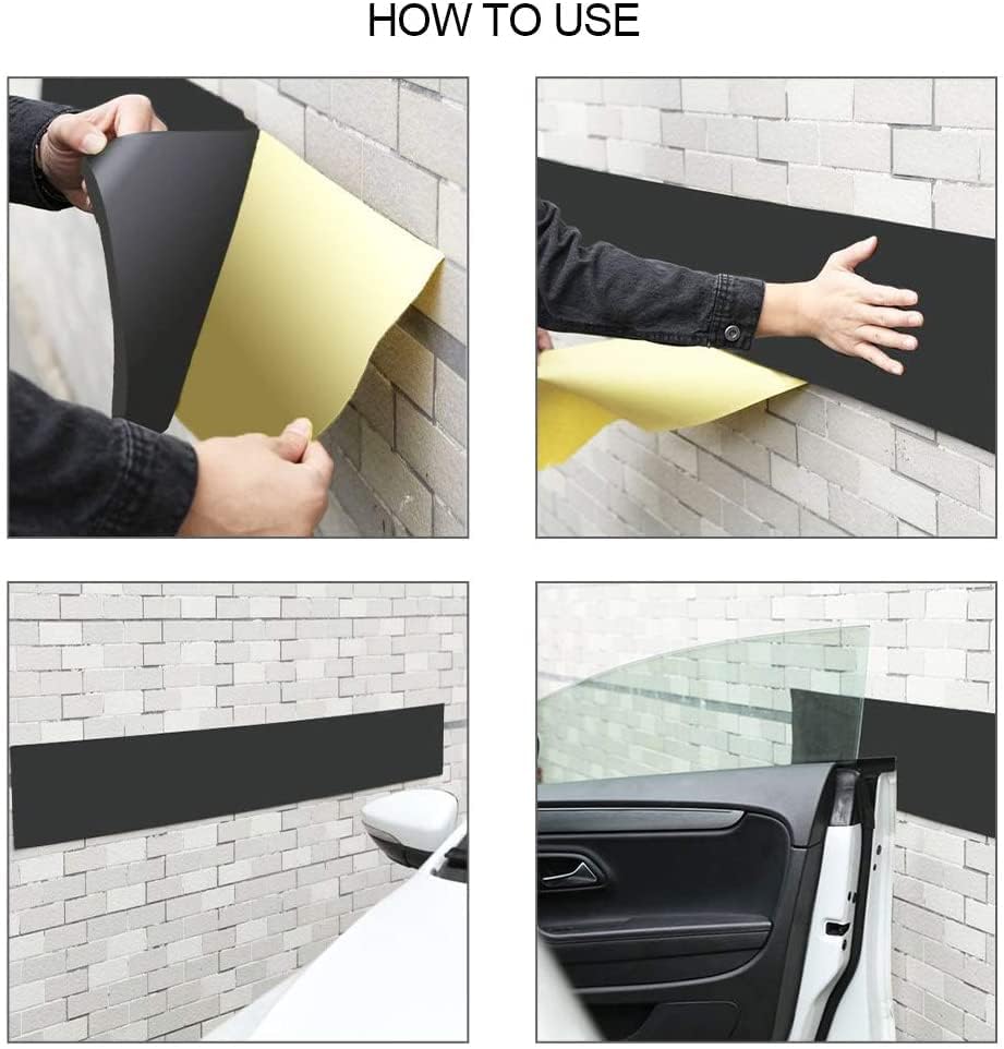 Car Door Protector Bump Body Guard,79"x 8"x 1/6" Sectional Foam Sticking Garage Wall Parking Protector Collision Avoidance Waterproof Foam Protector Wall Corner Protecting Your Car Doors (1 Pack)
